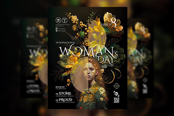 Classic International Womans Day Flyer Template FREE PSD