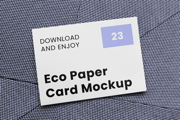 Perspective View of Business Card Mockup on Pillow FREE PSD