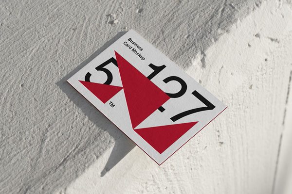Perspective Vision of Outdoor Business Card Mockup FREE PSD