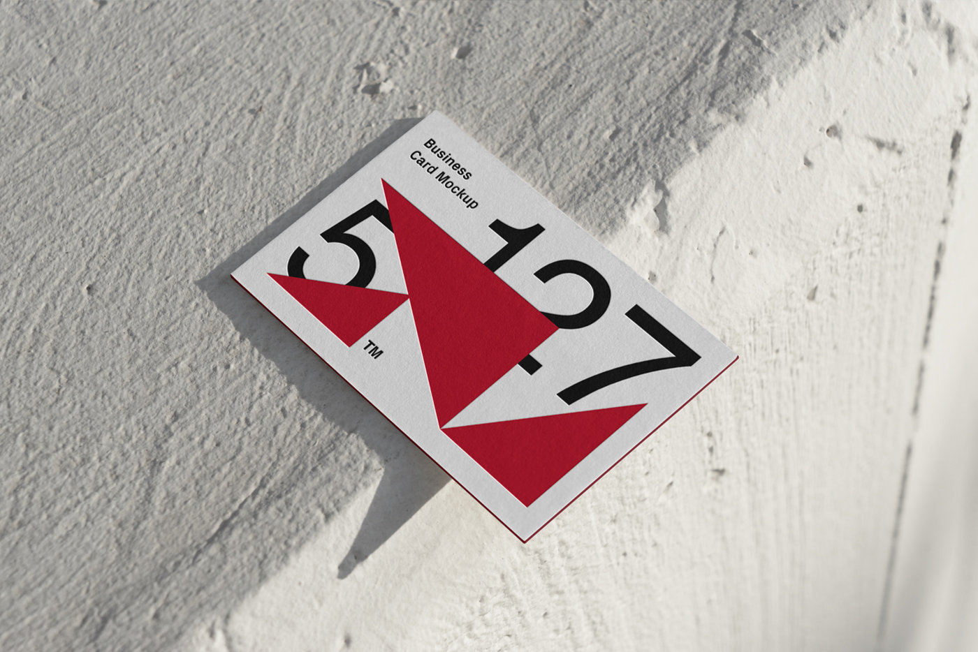 Perspective Vision of Outdoor Business Card Mockup FREE PSD