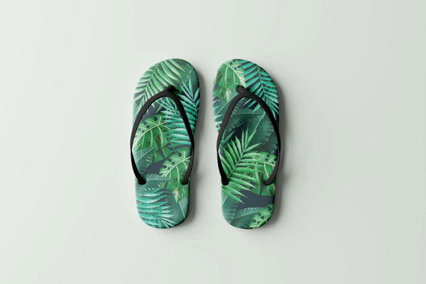Top Sight of Sandals Mockups FREE PSD