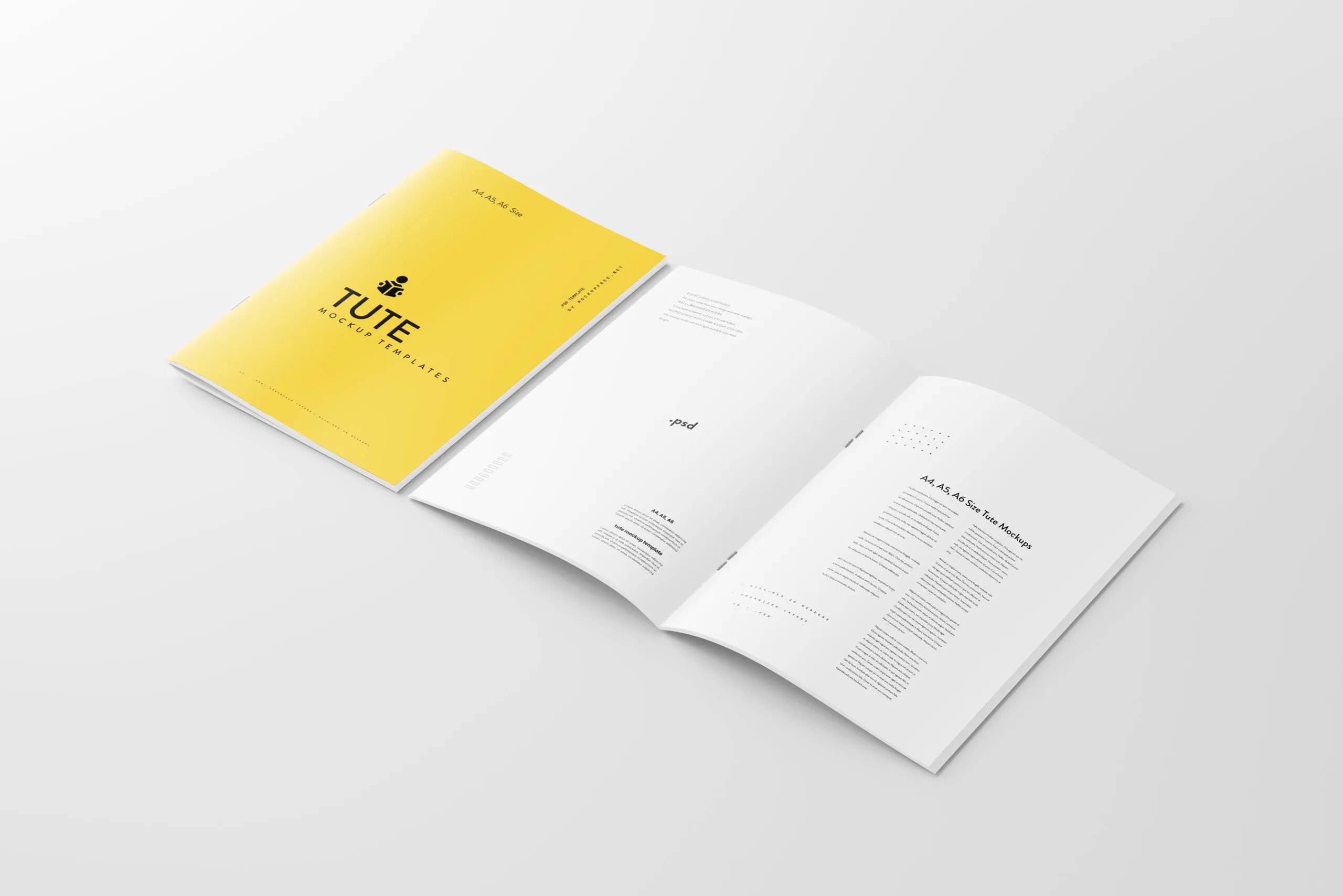 10 A4, A5, A6 Brochures Mockups in Varied Visions FREE PSD
