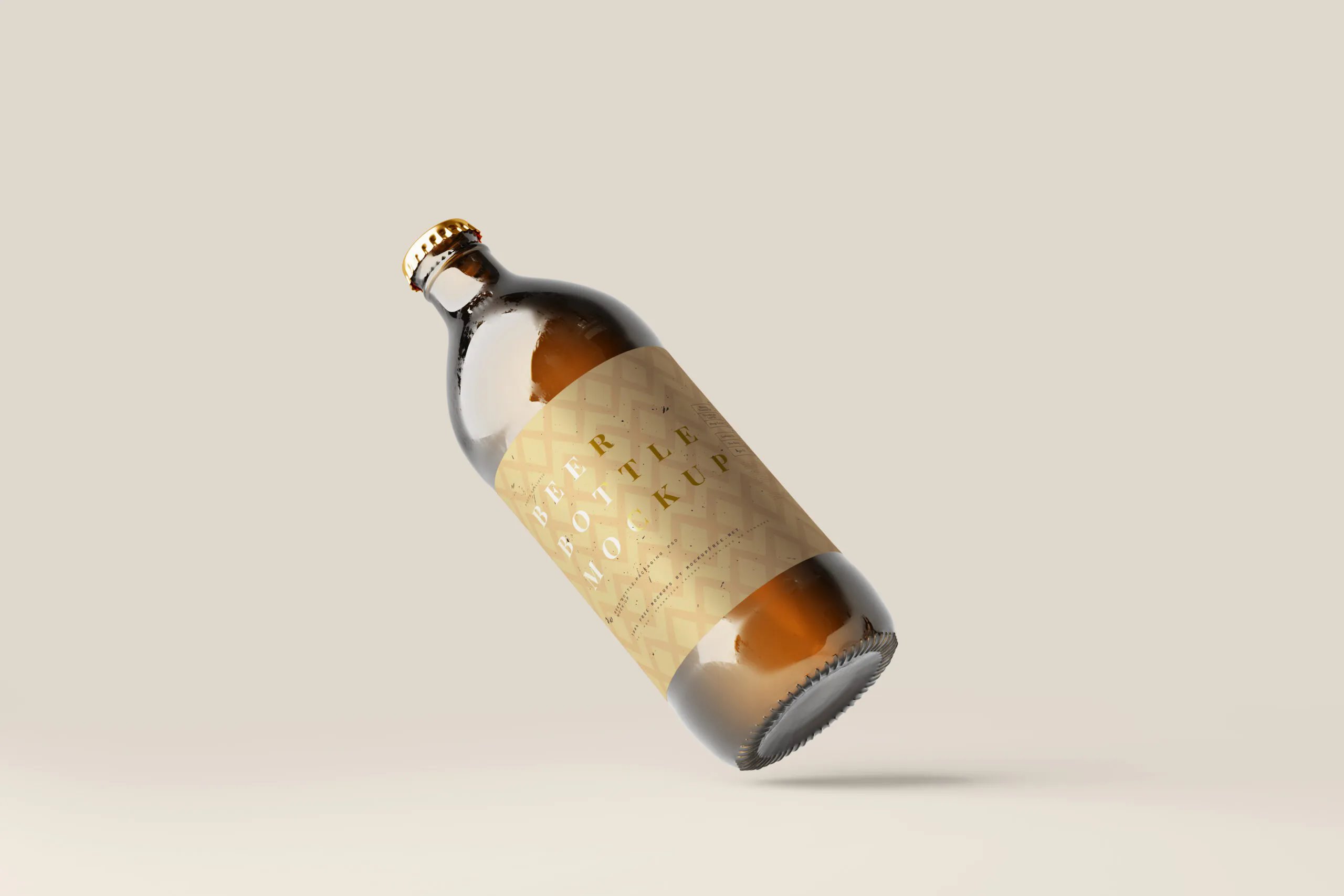 10 Large Beer Bottle Mockups in Different Visions FREE PSD