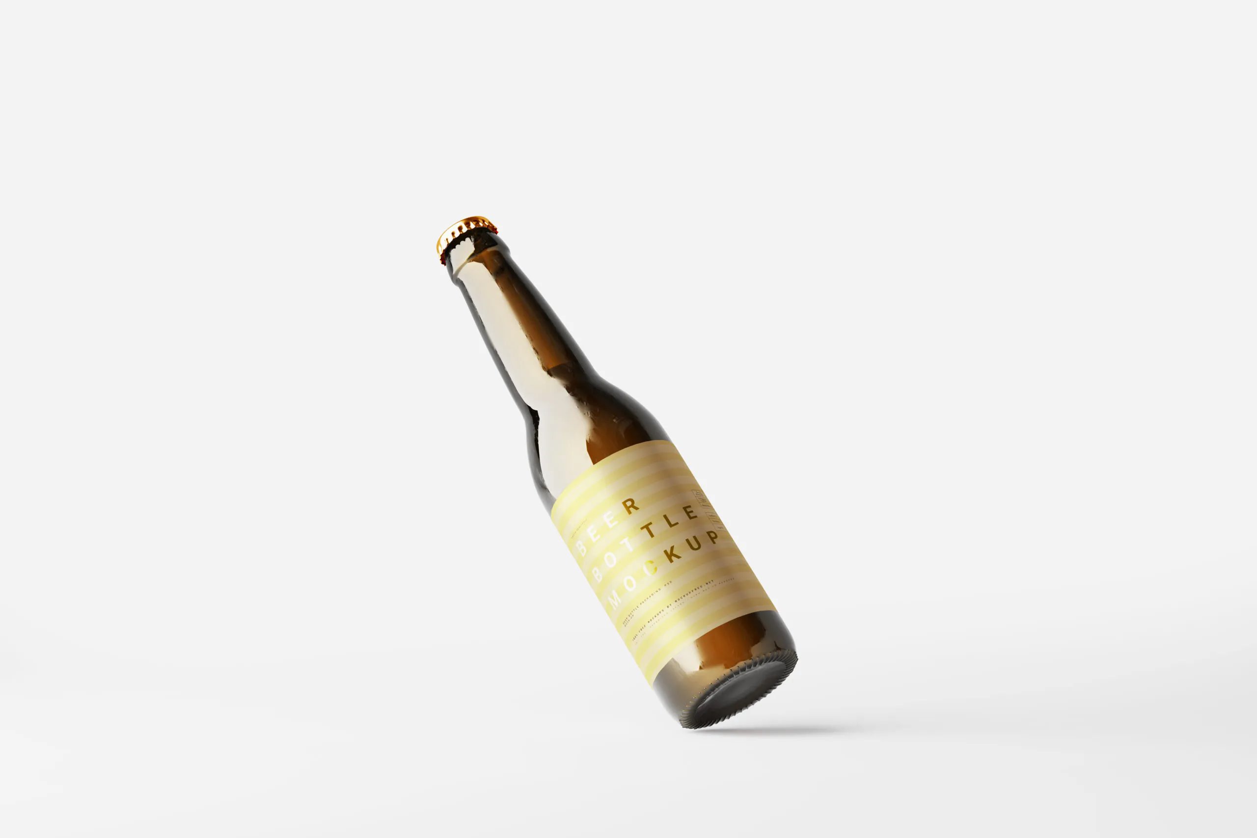 10 Mockups of Slim Beer Bottles in Varied Visions FREE PSD