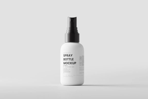 10 Mockups of Small Spray Bottles in Distinct Views FREE PSD