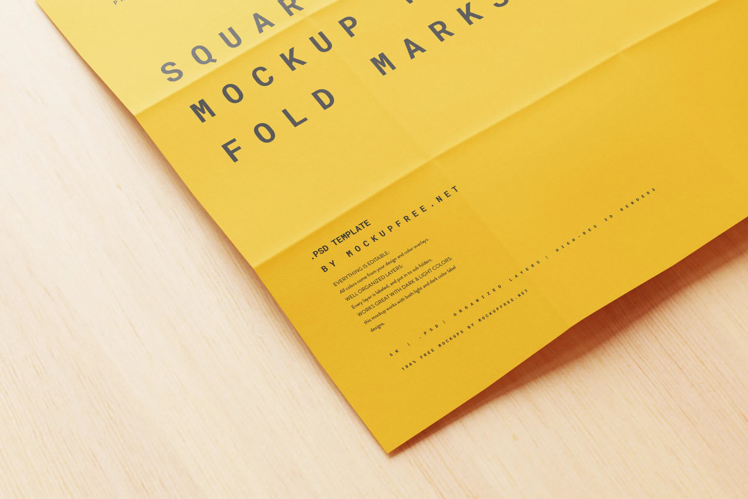 10 Paper Mockup with Fold Marks in Distinct Views FREE PSD