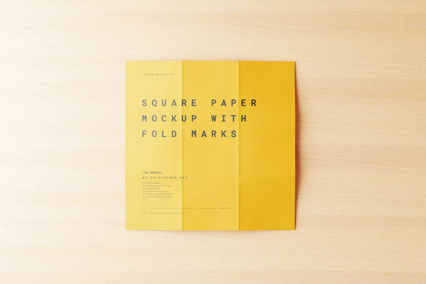 10 Paper Mockup with Fold Marks in Distinct Views FREE PSD