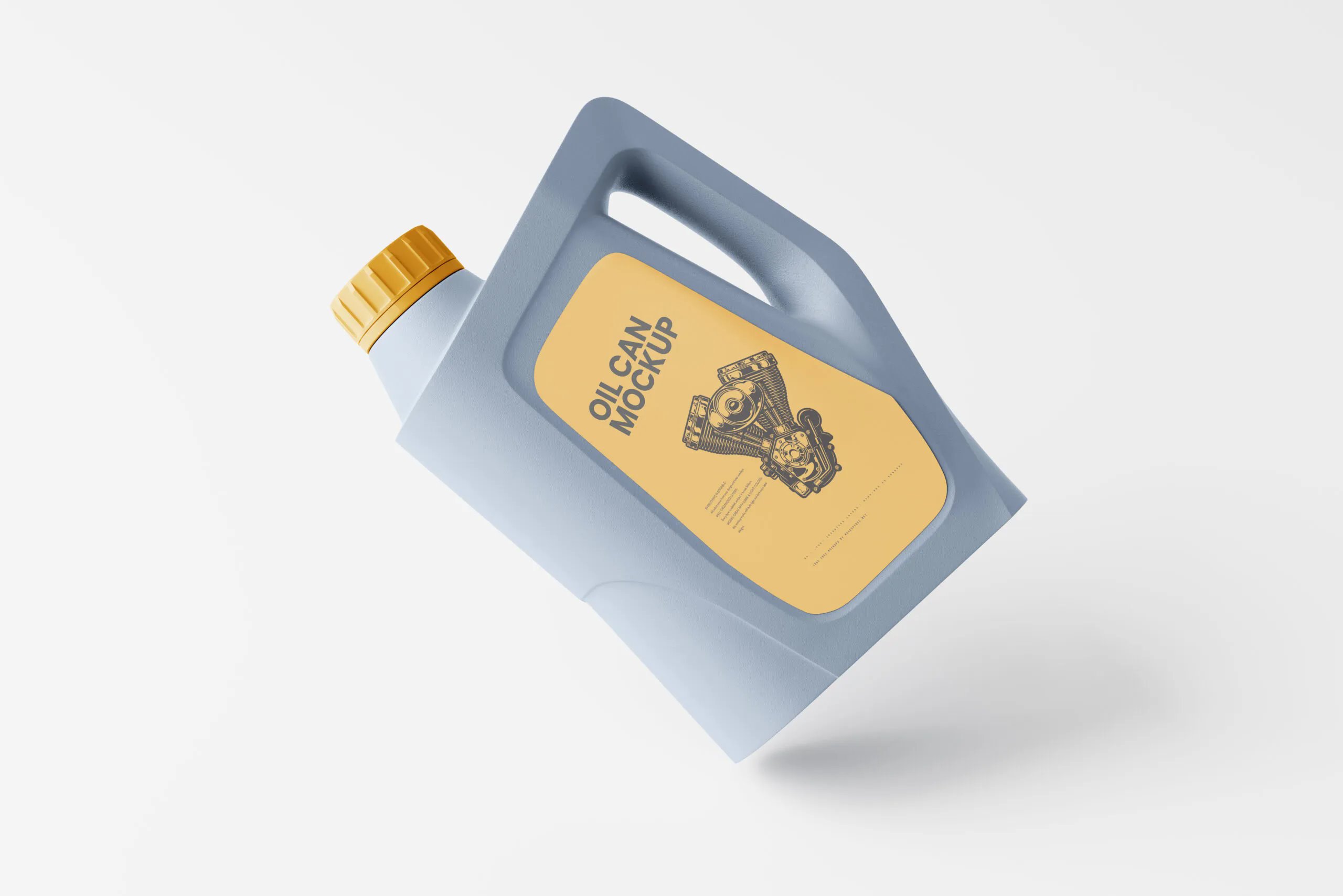 10 Plastic Engine Oil Can Mockup in Varied Sights FREE PSD