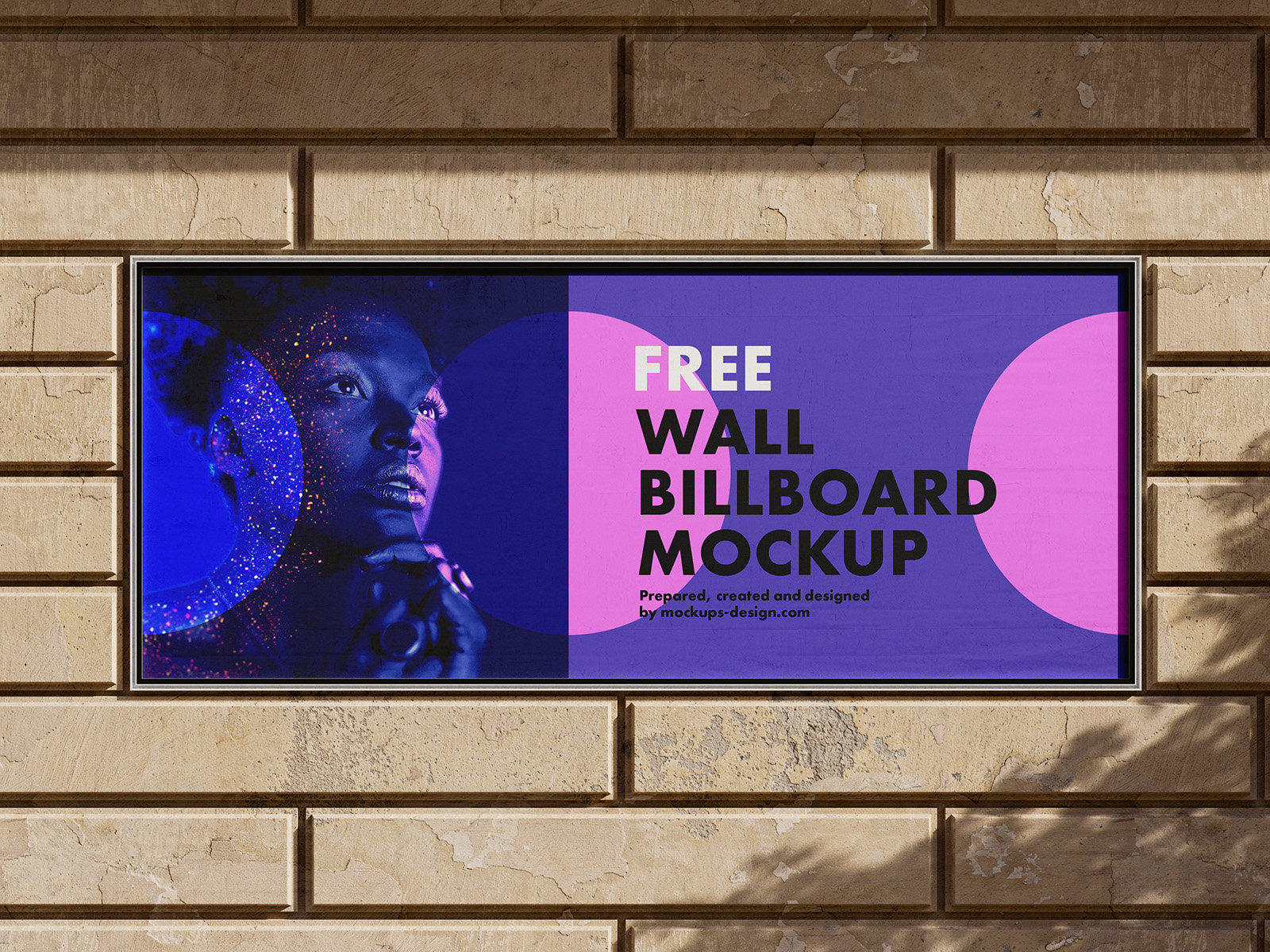 2 Billboard Mockups on The Wall in Varied Sights FREE PSD