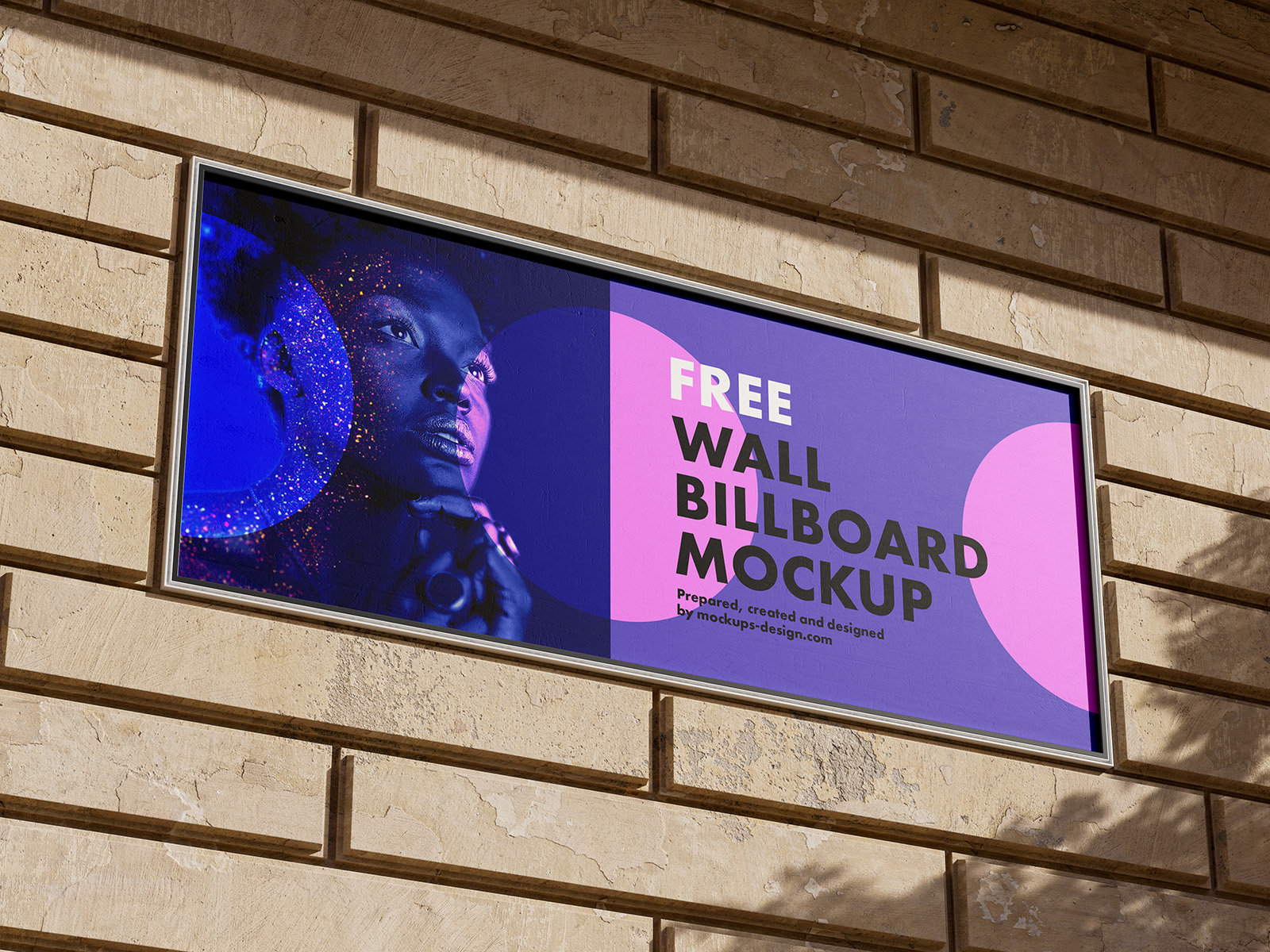 2 Billboard Mockups on The Wall in Varied Sights FREE PSD