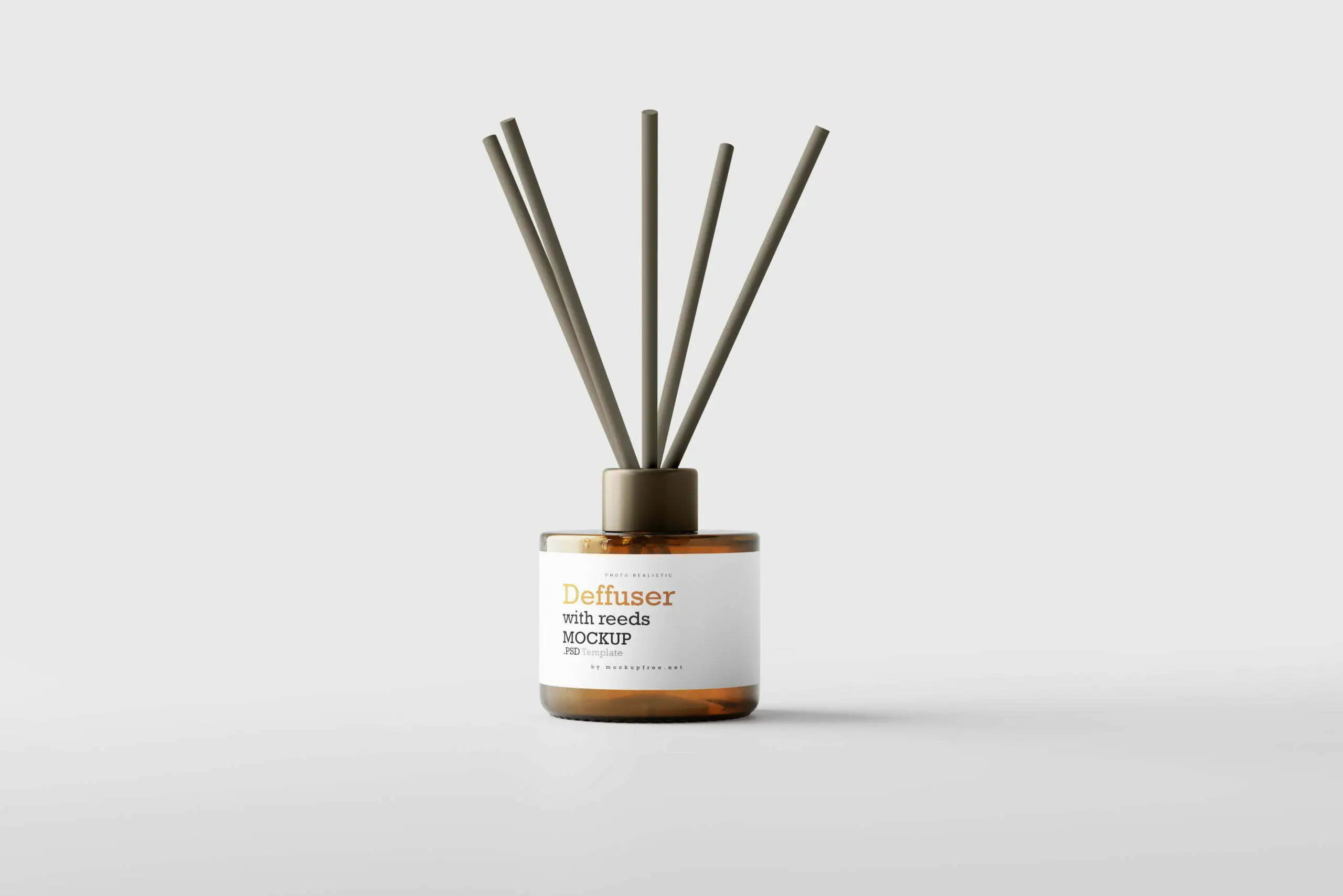 2 Reed Diffuser Mockups in Front View FREE PSD