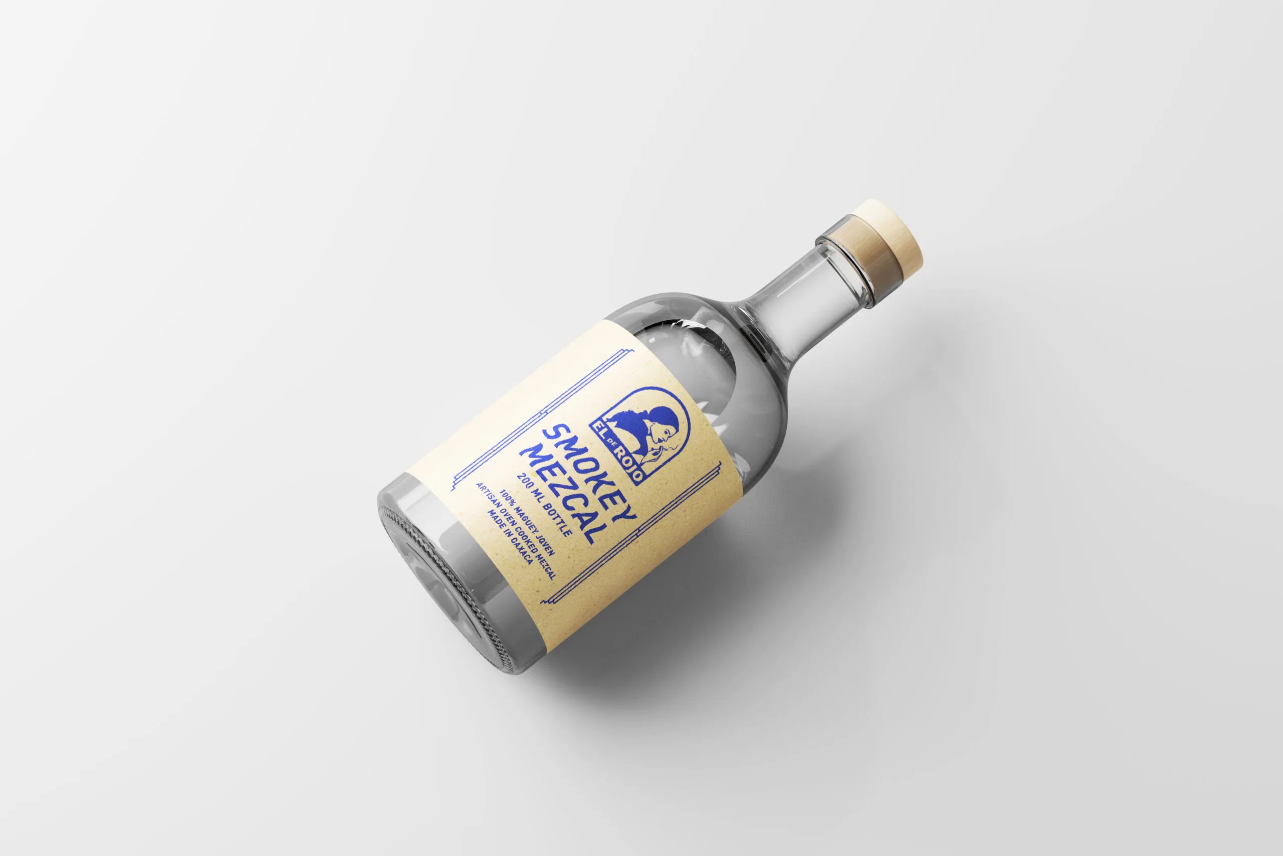 5 Clear Mezcal Bottle Mockups in Different Views FREE PSD