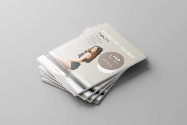 A4 Magazine Cover Plastic Wrap Mockup Stock-Vorlage