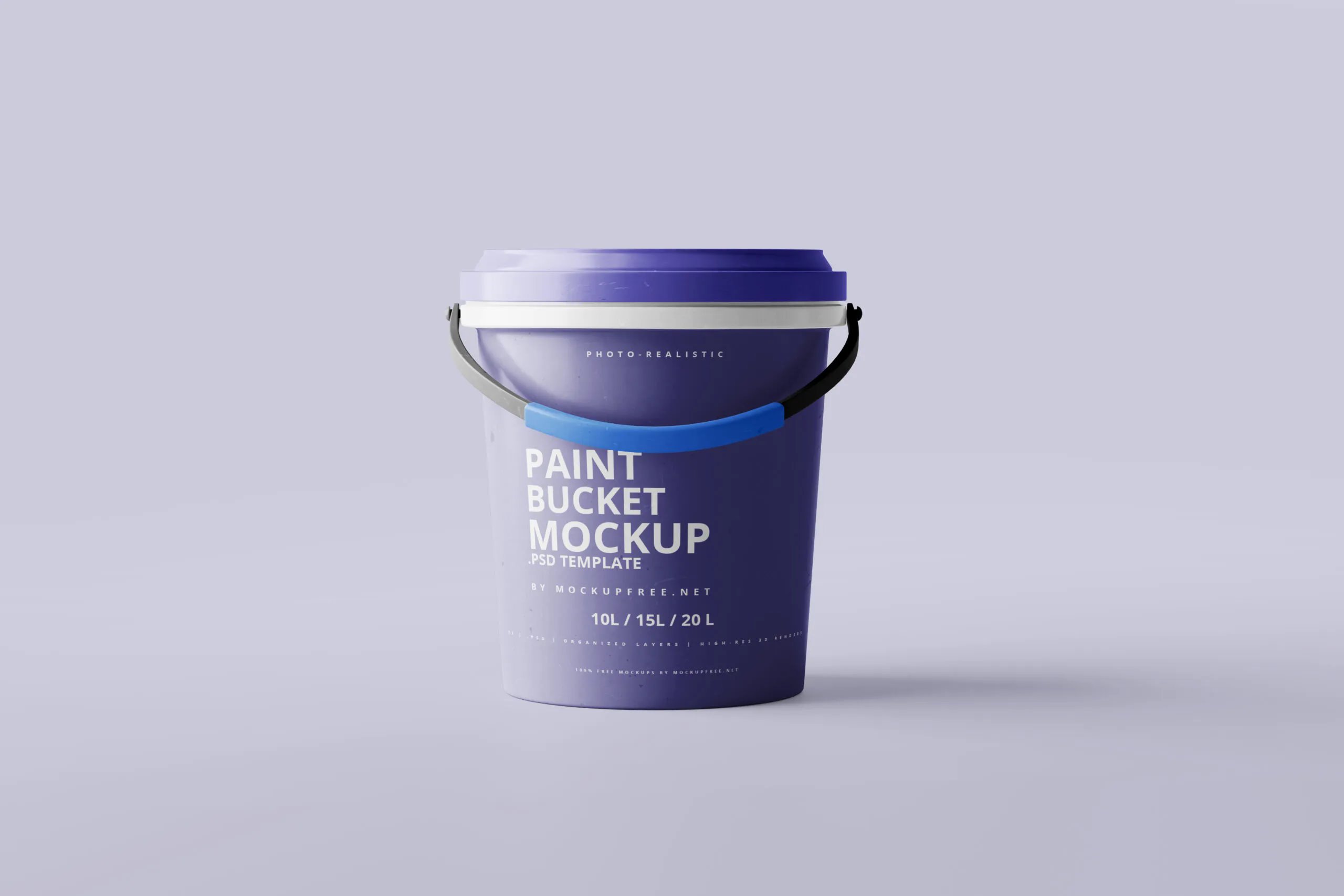 5 Mockups of Paint Bucket in Distinct Shots FREE PSD
