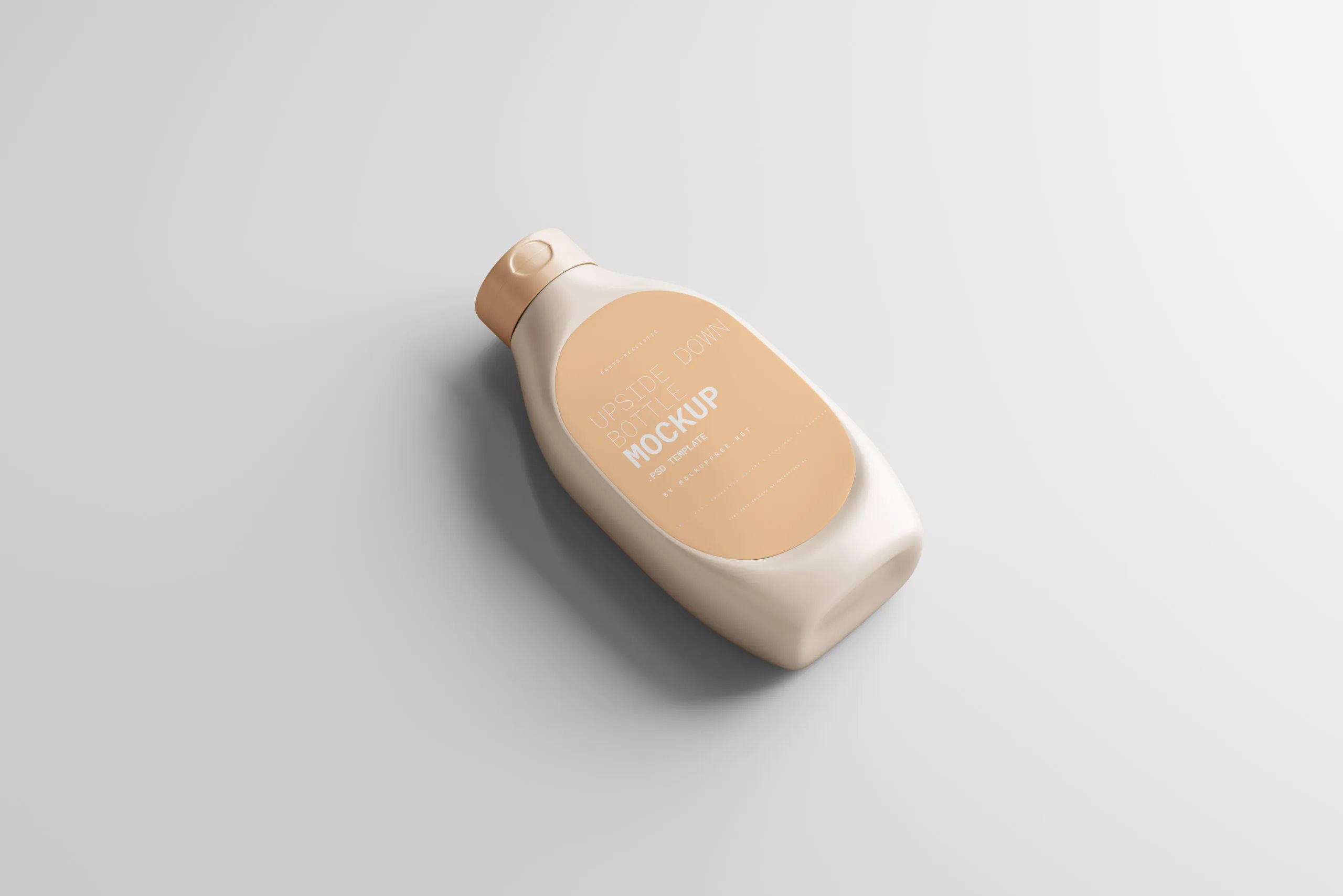 5 Upside Down Bottle Mockups in Different Visions FREE PSD