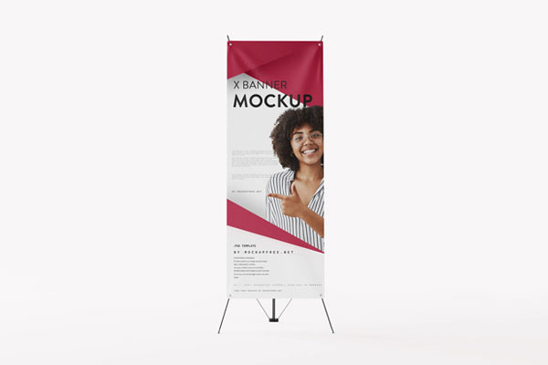 5 X Banner Mockups in Varied Visions FREE PSD