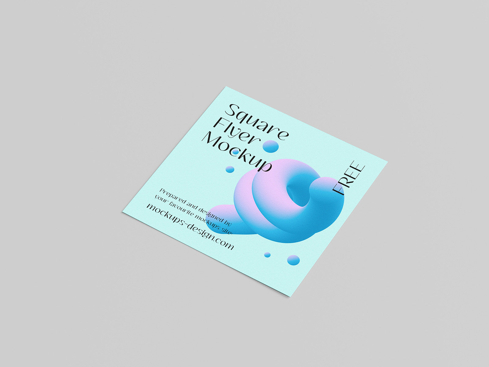6 Square Flyers Mockups in Varied Views FREE PSD