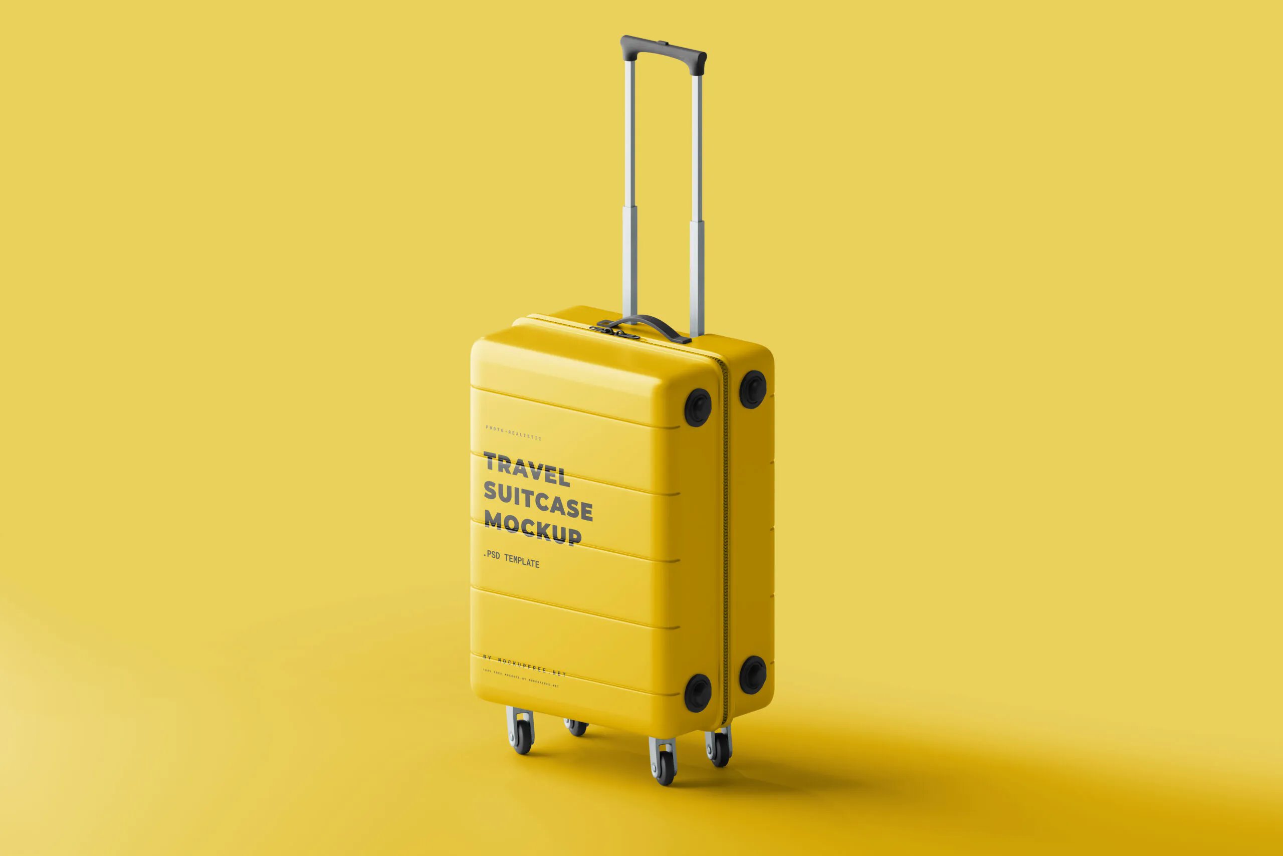 8 Travel Suitcase Mockups in Distinct Shots FREE PSD