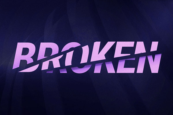 Broken Letters Text Effect FREE PSD