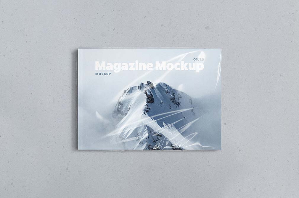 Landscape Magazine Mockup in Front Sight FREE PSD