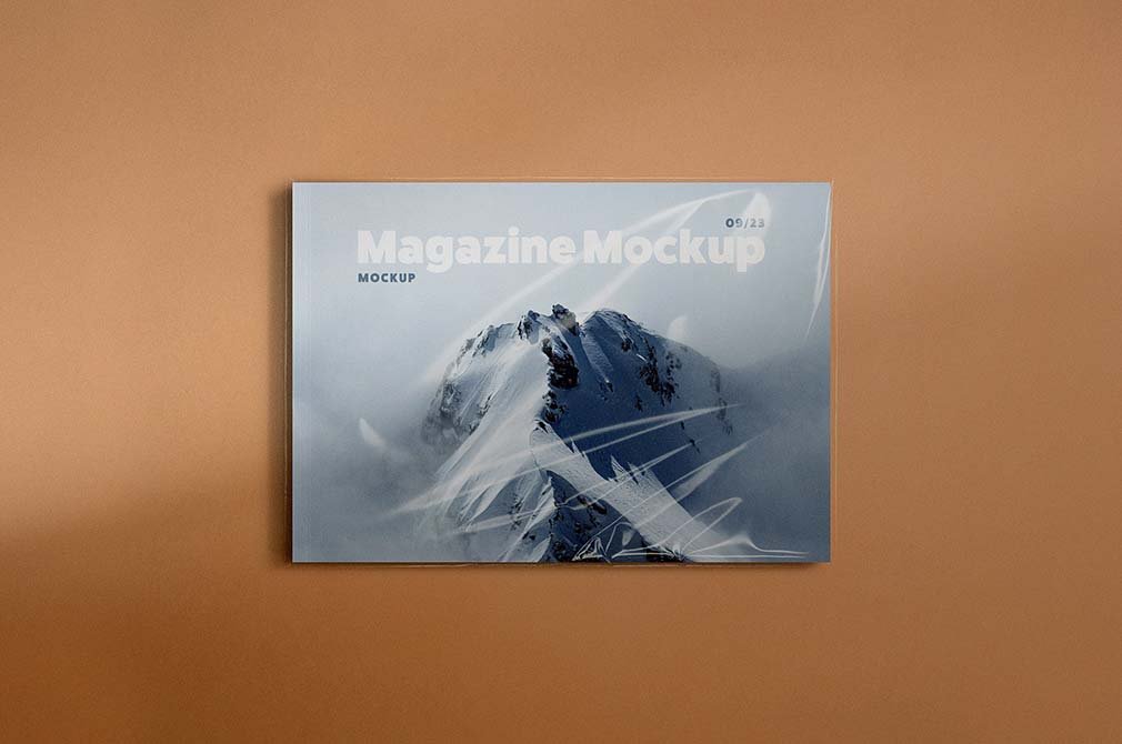 Landscape Magazine Mockup in Front Sight FREE PSD