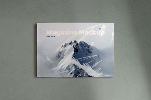 Landscape Magazine Mockup in Front Sight FREE PSD