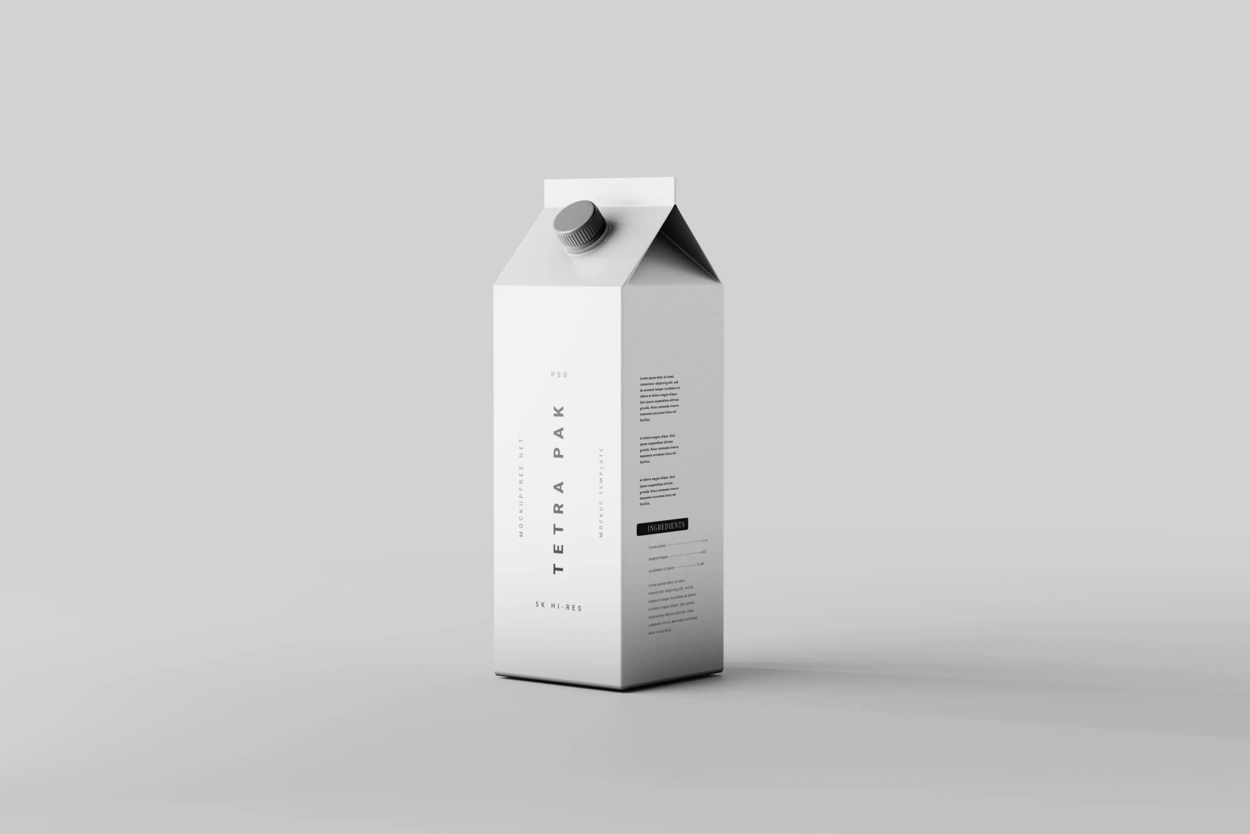Perspective Sight of Tetra Pak Mockup FREE PSD