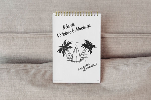 Free Square Notebook Mockup - mockupbee