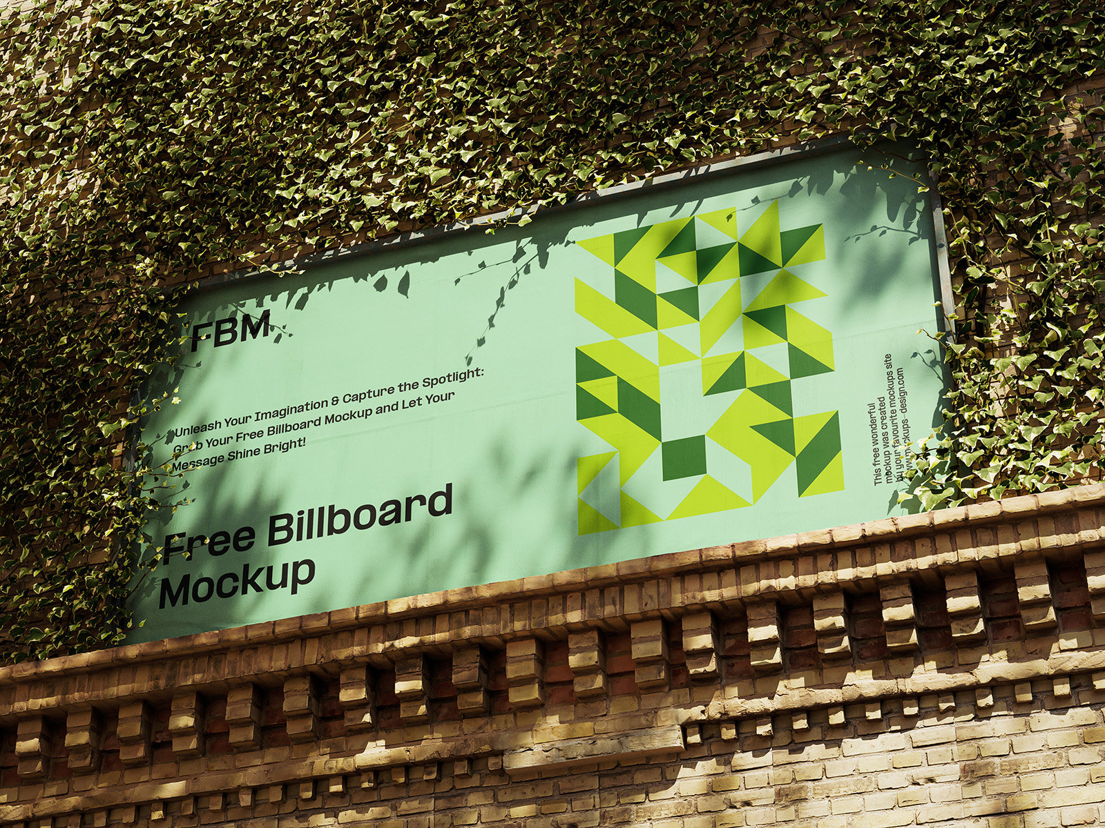 3 Billboard Mockup Covered with Ivy in Different Sights FREE PSD