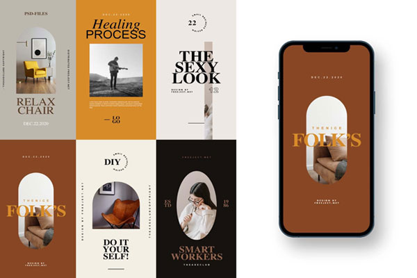 Delightful Nostalgic Instagram Story Template FREE PSD