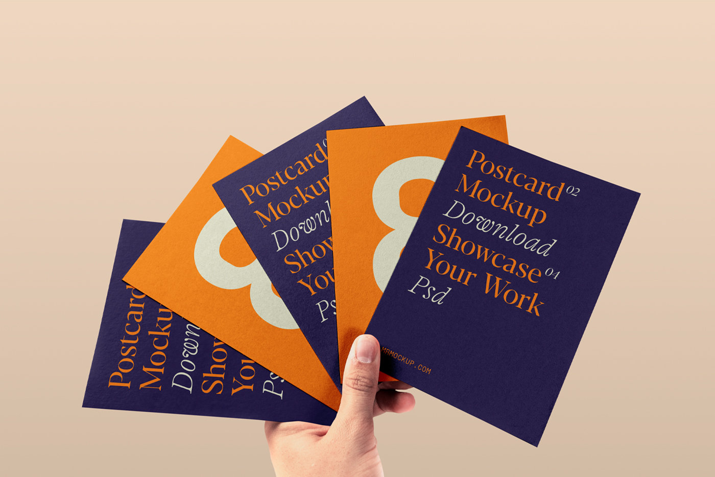 Front Sight of Postcards Mockup in Hand Free Download | Resource Boy