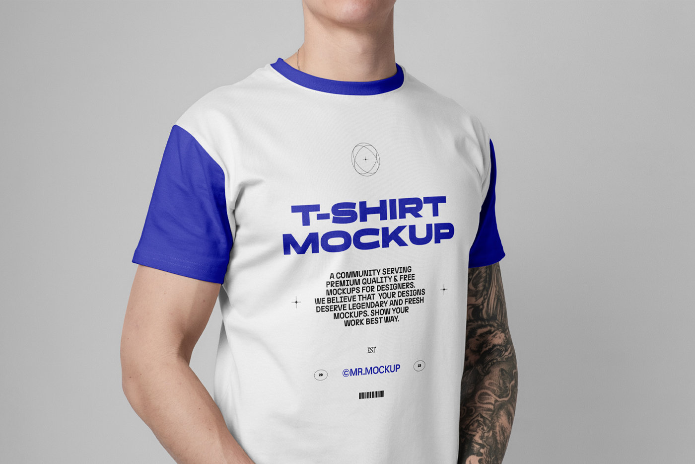 Free Black & White Half Sleeves T-Shirt Mockup PSD (Front & Back) - Good  Mockups