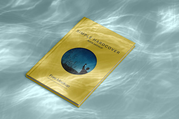 Perspective View of Hardcover Book Mockup FREE PSD