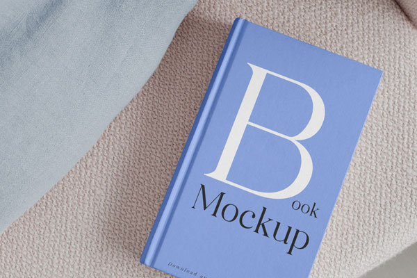 Perspective View of Oblong Book Mockup FREE PSD