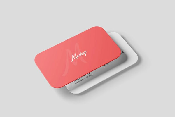3 Sights of Clean Round Corner Business Card Mockup FREE PSD