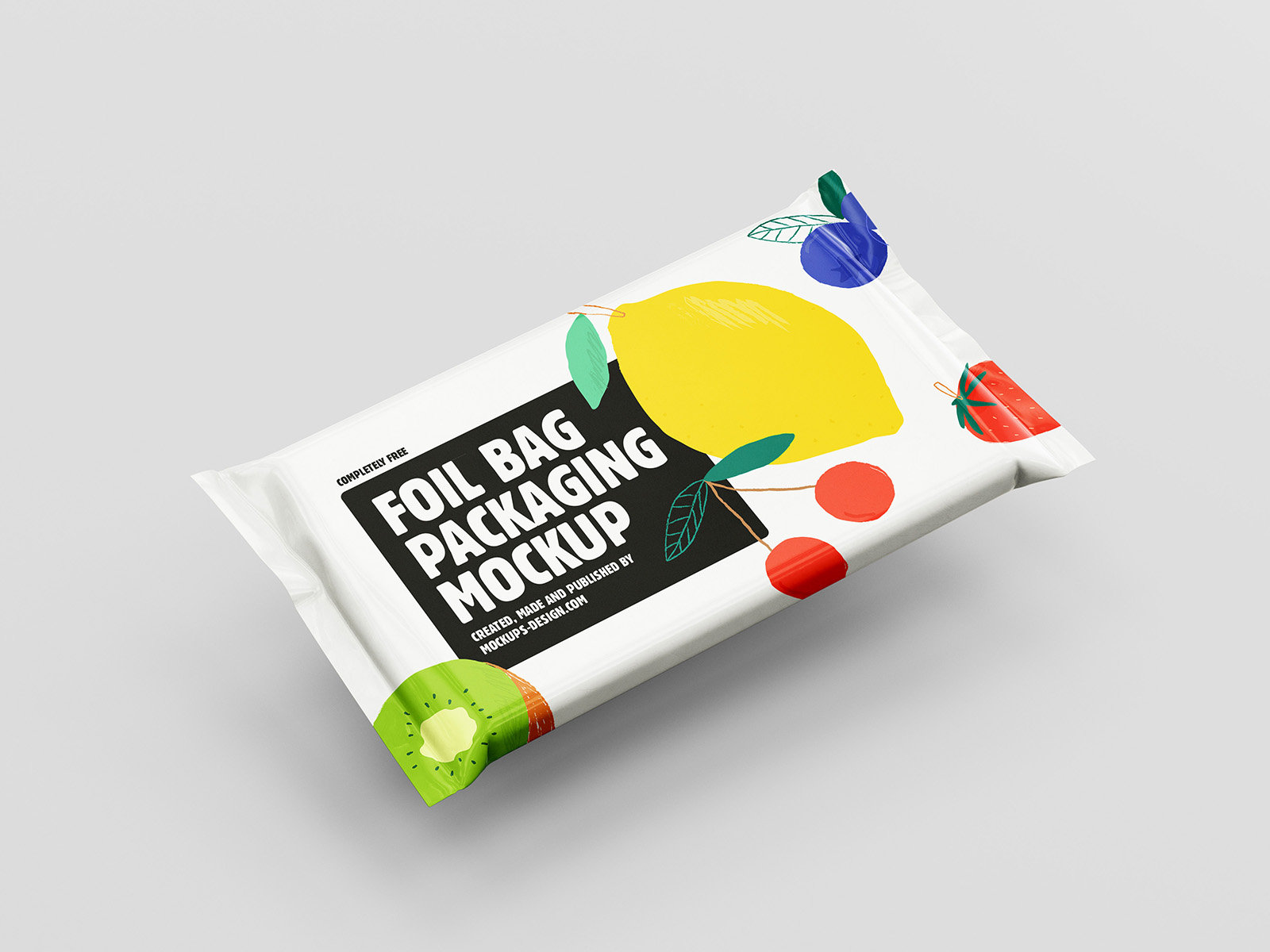 5 Shots of Food Pouches Mockup FREE PSD