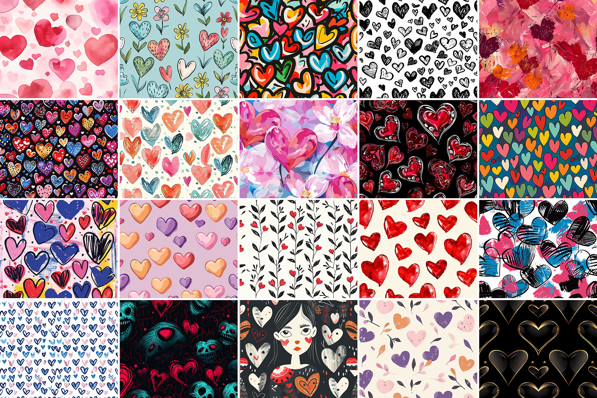 Free Heart Patterns (1000+ Seamless Patterns)