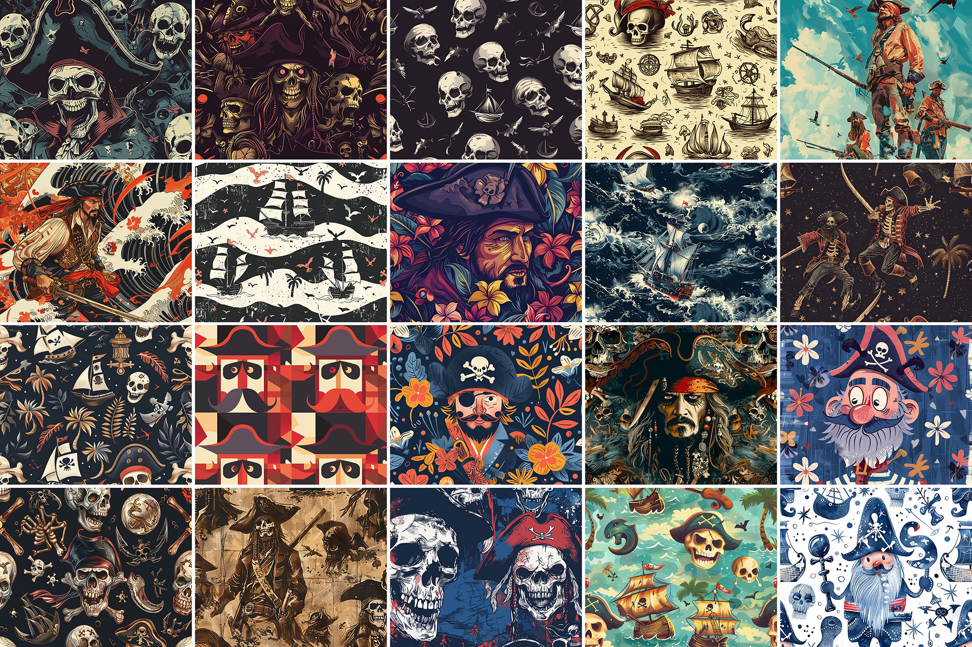 Free Pirate Patterns (1000+ Seamless Patterns)