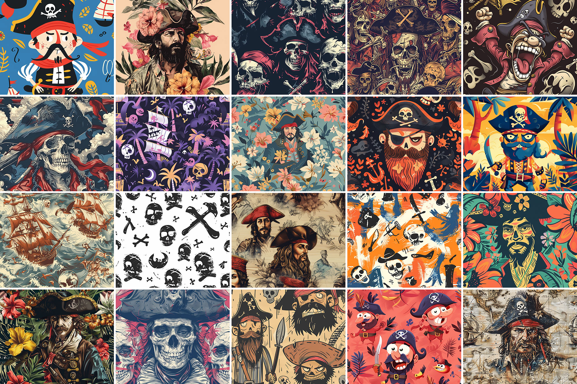Free Pirate Patterns (1000+ Seamless Patterns)