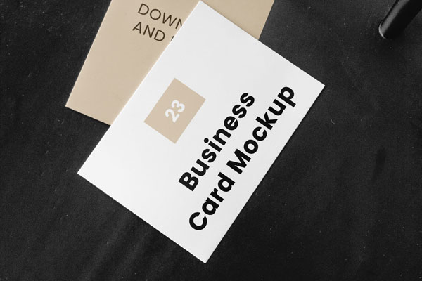 Close-up Scene of Business Cards Mockup on Chair FREE PSD