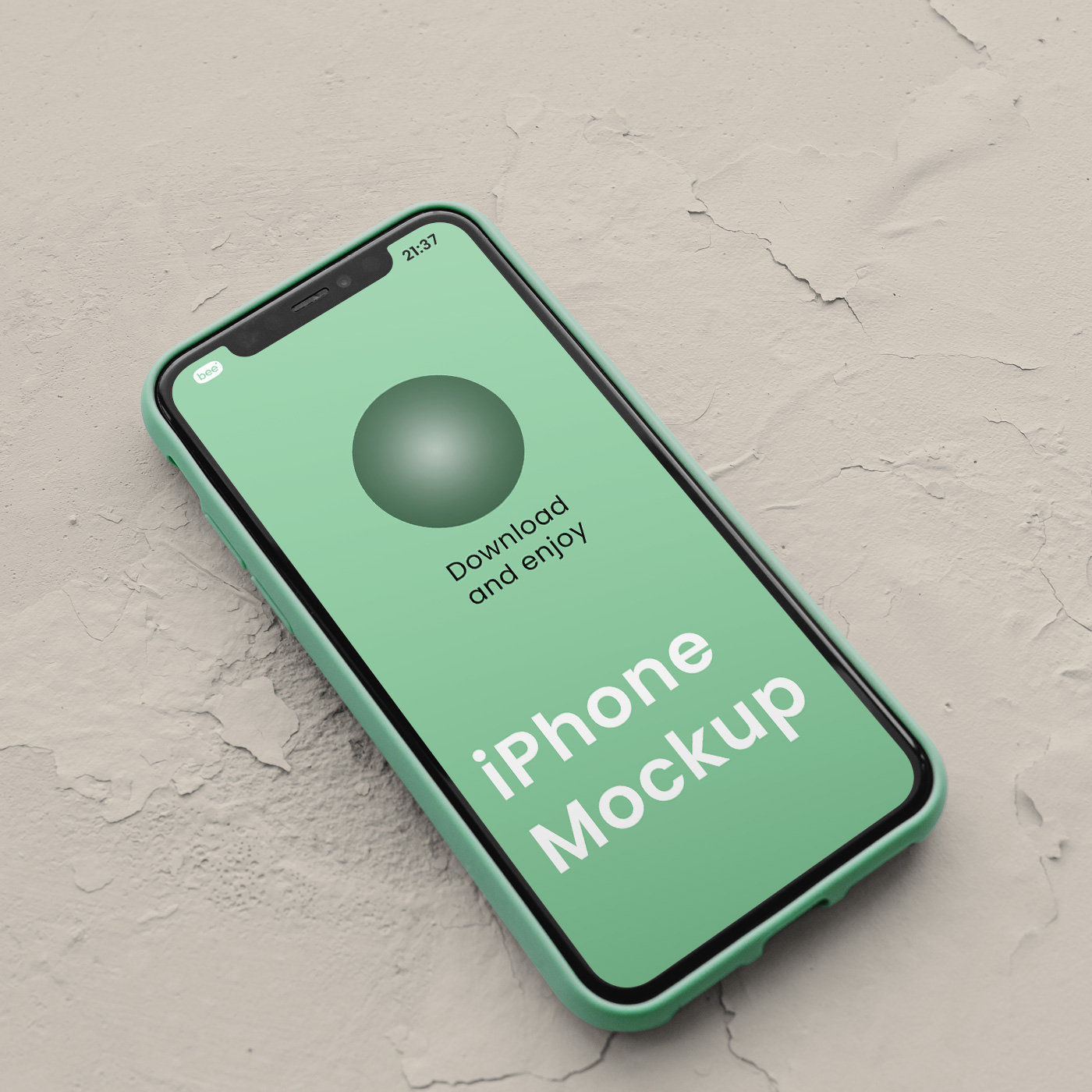 Perspective Vision of Iphone Mockup FREE PSD