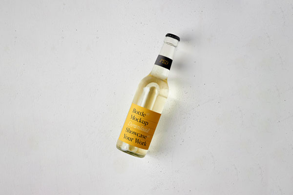 Top Showcase of Glass Beer Bottle Mockup FREE PSD