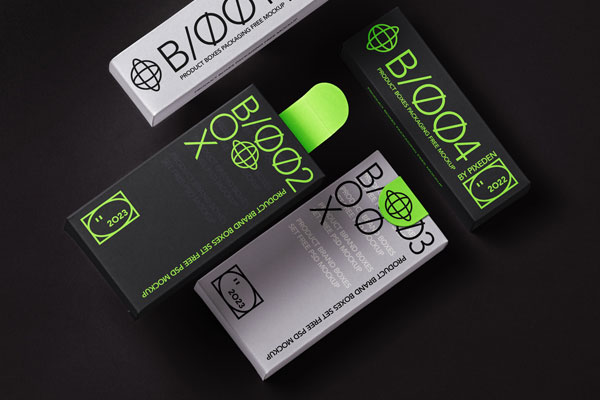 Top View of Boxes Branding Mockup FREE PSD