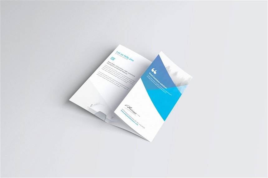 3 Showcases of A4 Trifold Brochure Mockup FREE PSD