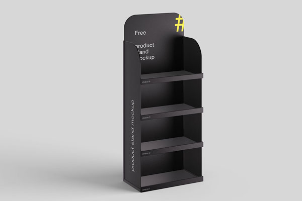 3 Showcases of Products Stand Mockup FREE PSD