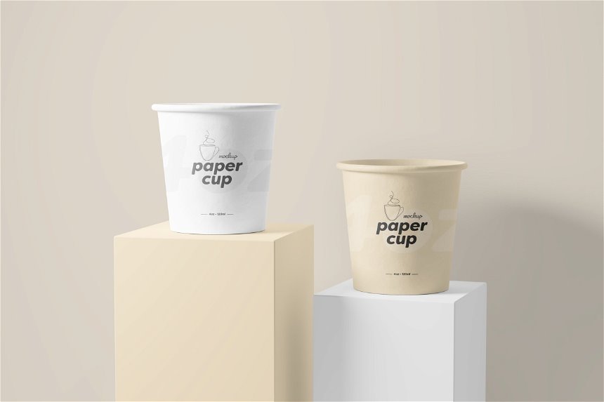 3 Views of Paper Cup Mockup FREE PSD
