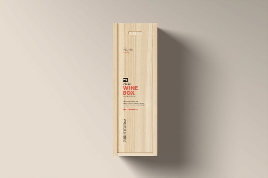 3 Views of Wooden Wine Box Mockup FREE PSD