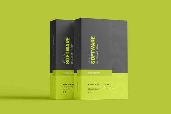 3 Visions of Software Box Mockup FREE PSD