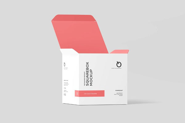 3 Visions of Square Minimal Box Mockup FREE PSD