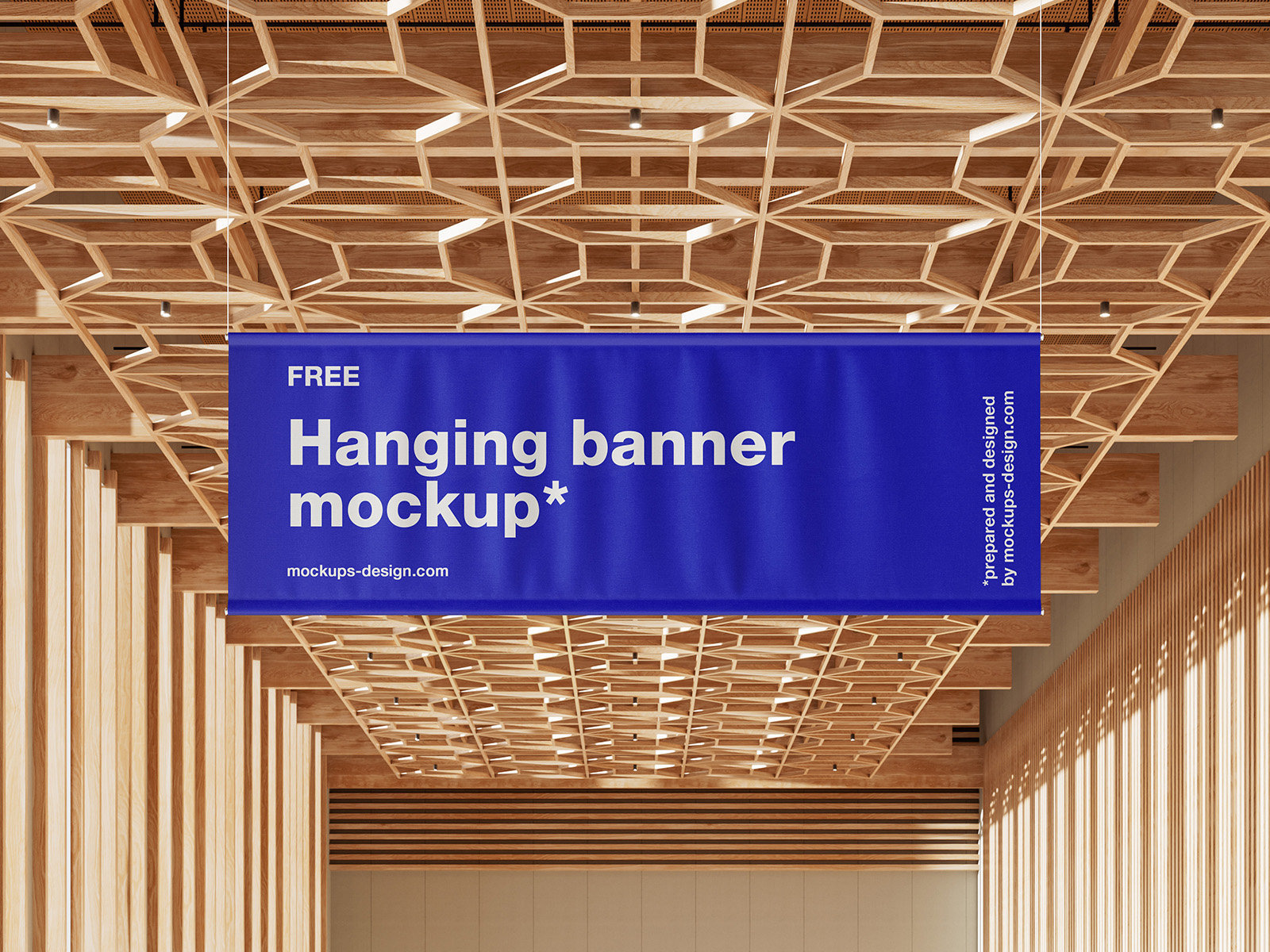 4 Distinct Mockups of Hanging Banner in Expo Hall Free Download ...